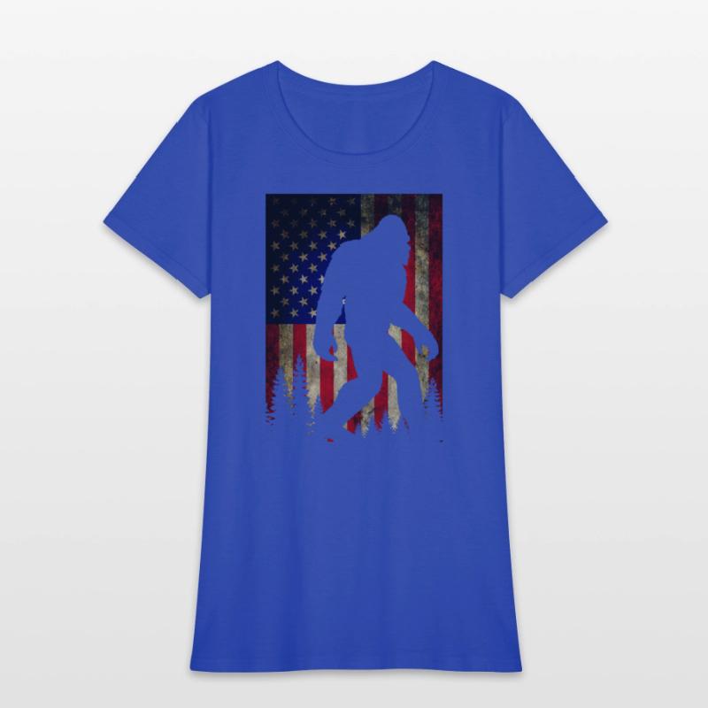 Bigfoot Believe Sasquatch American Flag Silhouette
