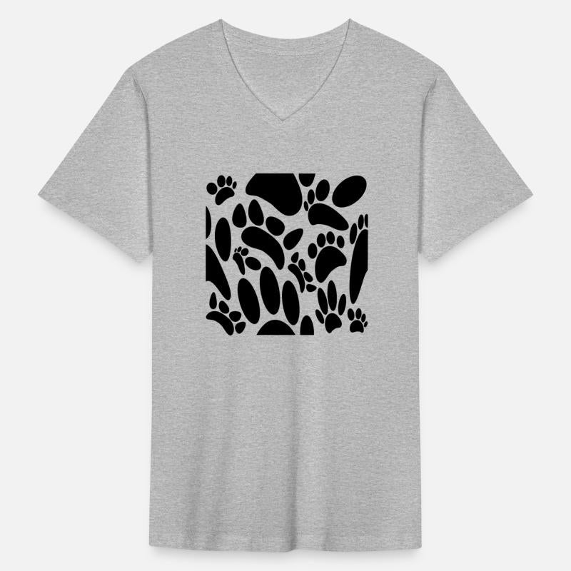 Black Abstract Art Dog Paw Prints