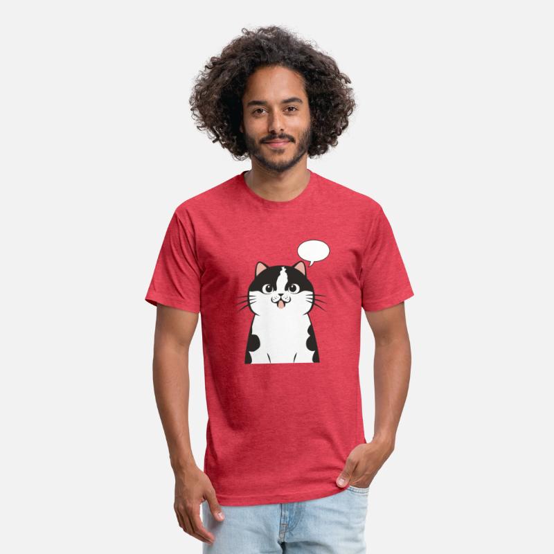 Black and White Cat With Blank Speech Bubble