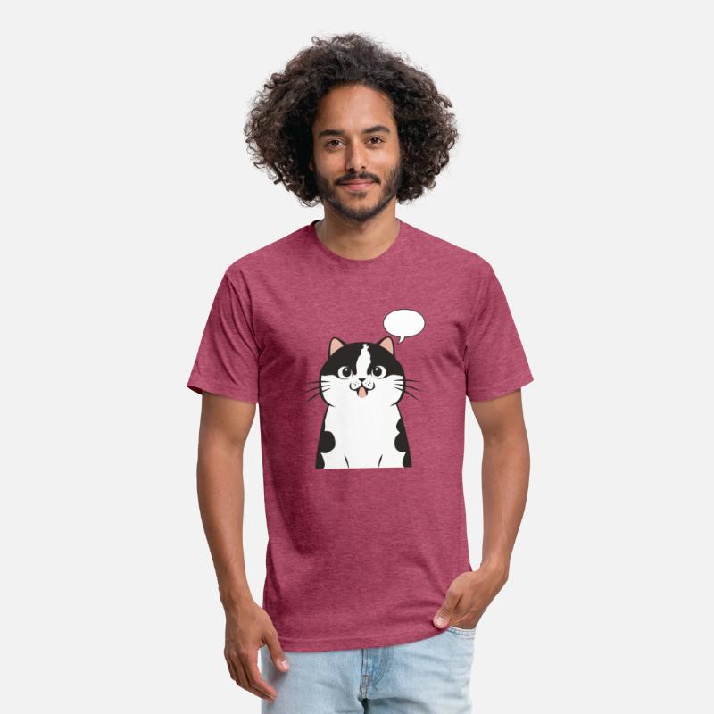 Black and White Cat With Blank Speech Bubble