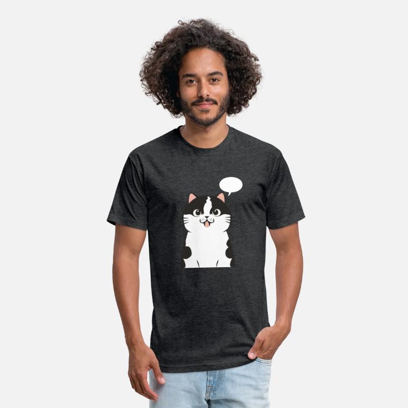 Black and White Cat With Blank Speech Bubble