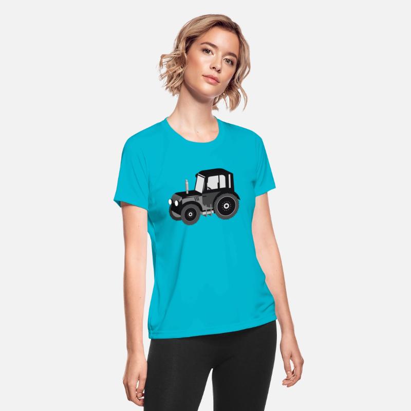 black and white tractor in 3D for tractor fans