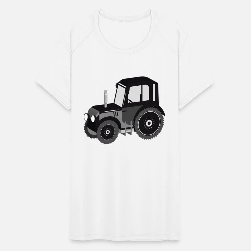black and white tractor in 3D for tractor fans