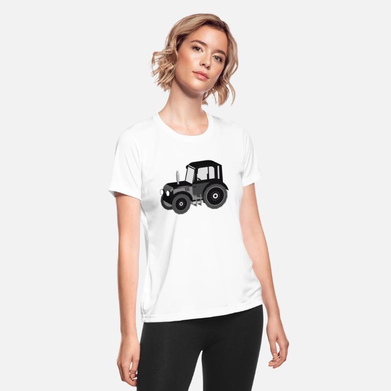 black and white tractor in 3D for tractor fans