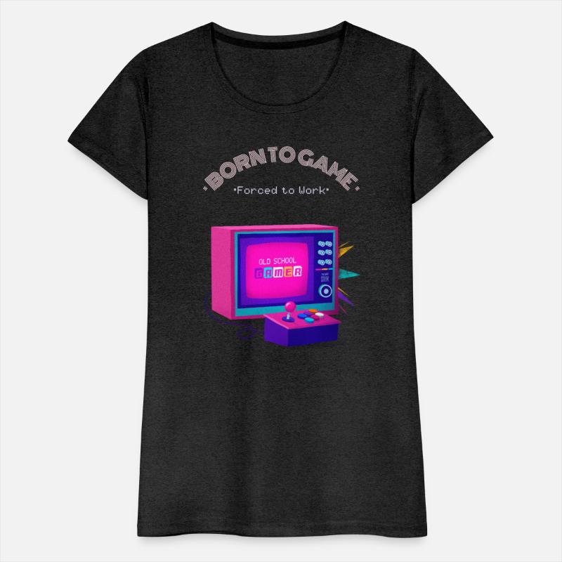 Born to Game Forced to Work Retro Art