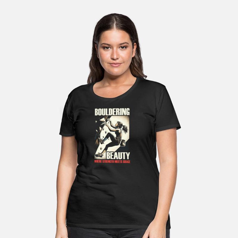 Bouldering Girl Boulderer Rock Climbing Wall