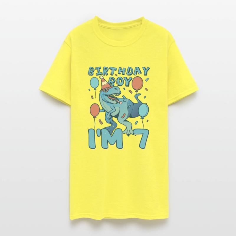 Boy Age 7 Year Old Cute Birth Born Roar Dinosaur