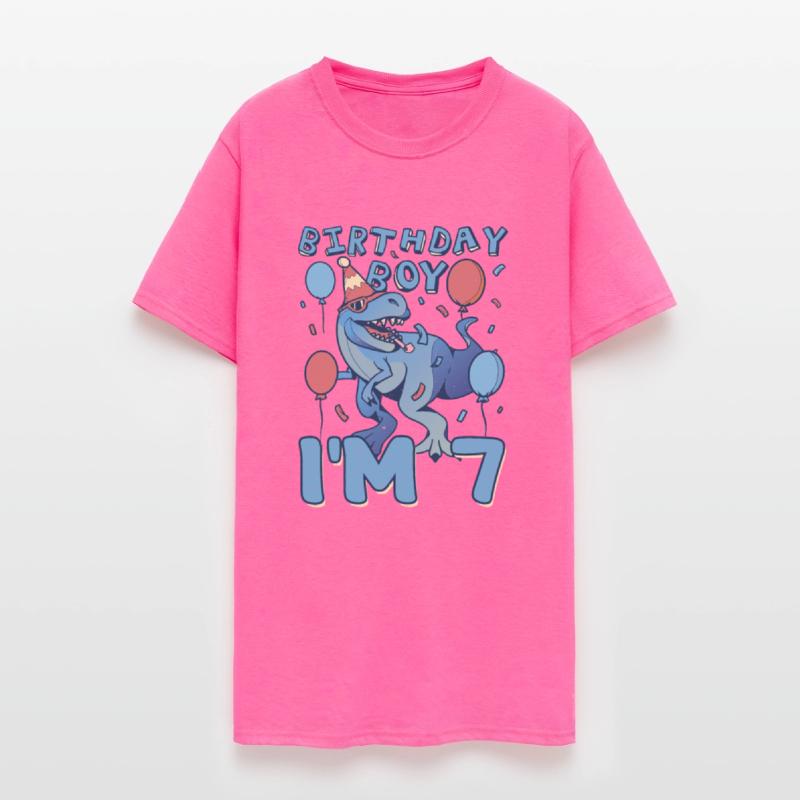 Boy Age 7 Year Old Cute Birth Born Roar Dinosaur