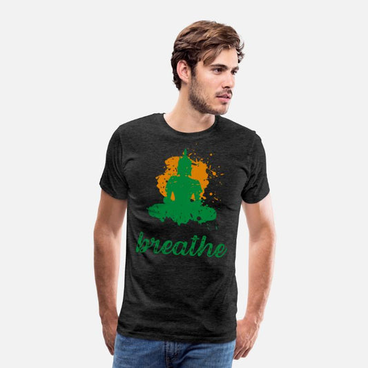Breathe quote Buddha graphic t-shirt