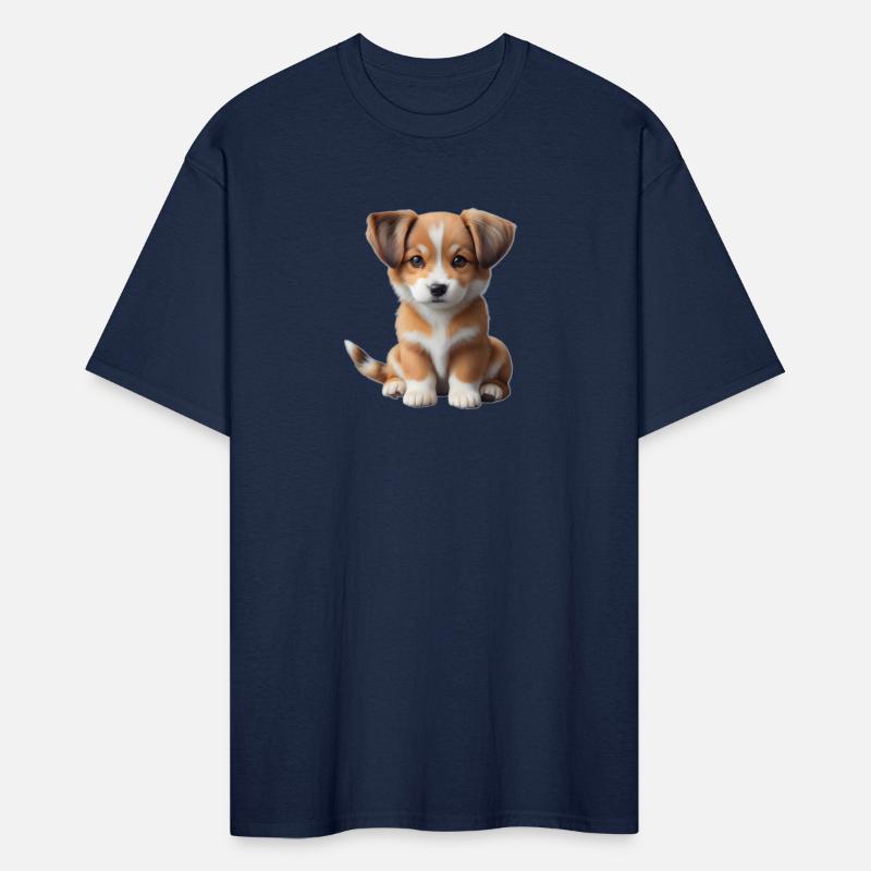 Brown and white dog puppy