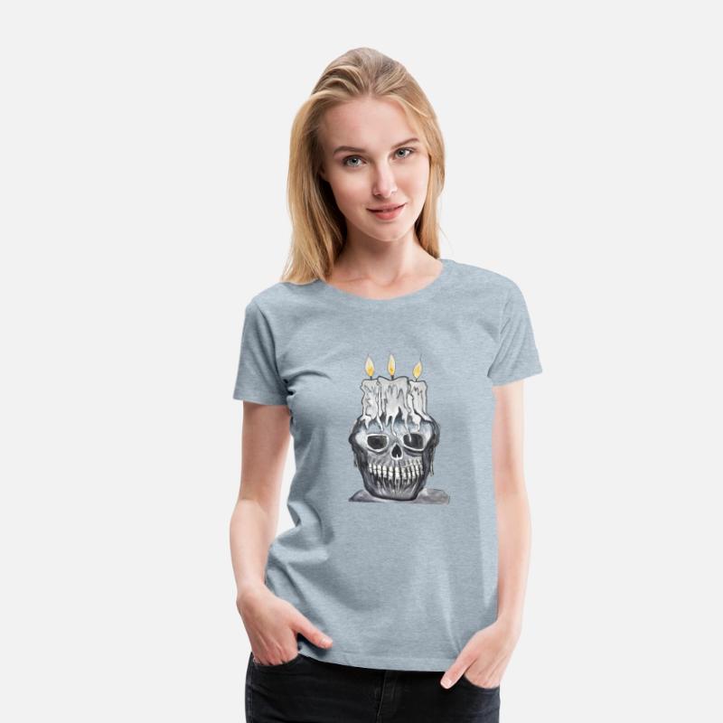 Candles in a Skull 8 bit shirt design