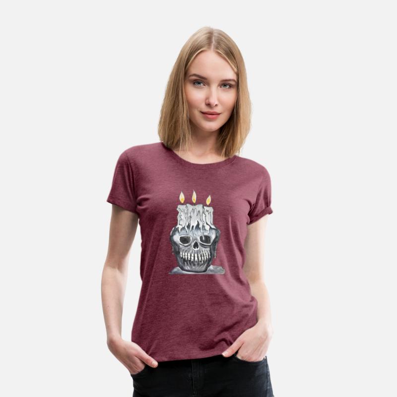 Candles in a Skull 8 bit shirt design