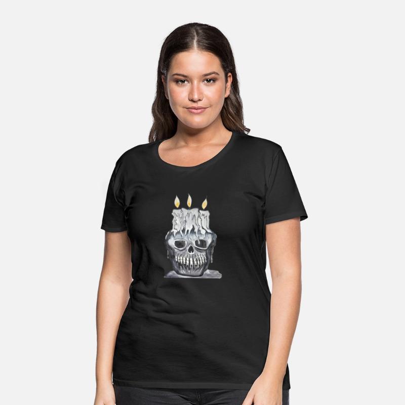 Candles in a Skull 8 bit shirt design