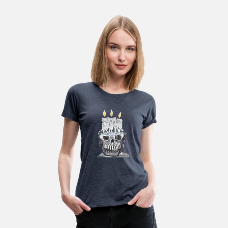Candles in a Skull 8 bit shirt design