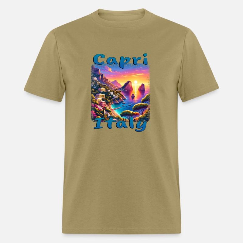 Capri Italy harbor city old town sunset sea