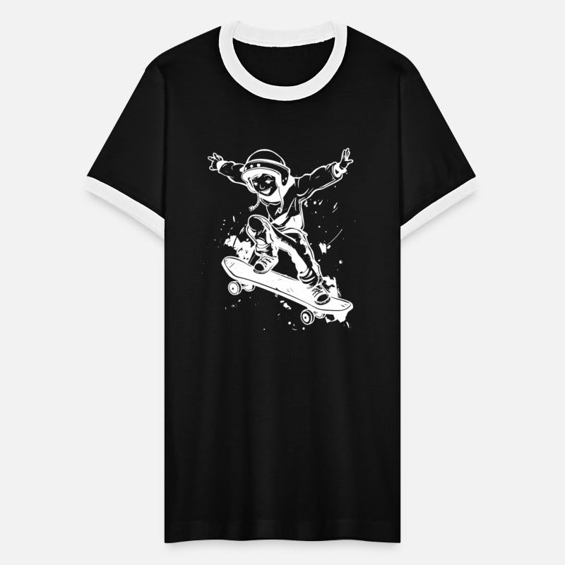 Cartoon Skateboarding Kid