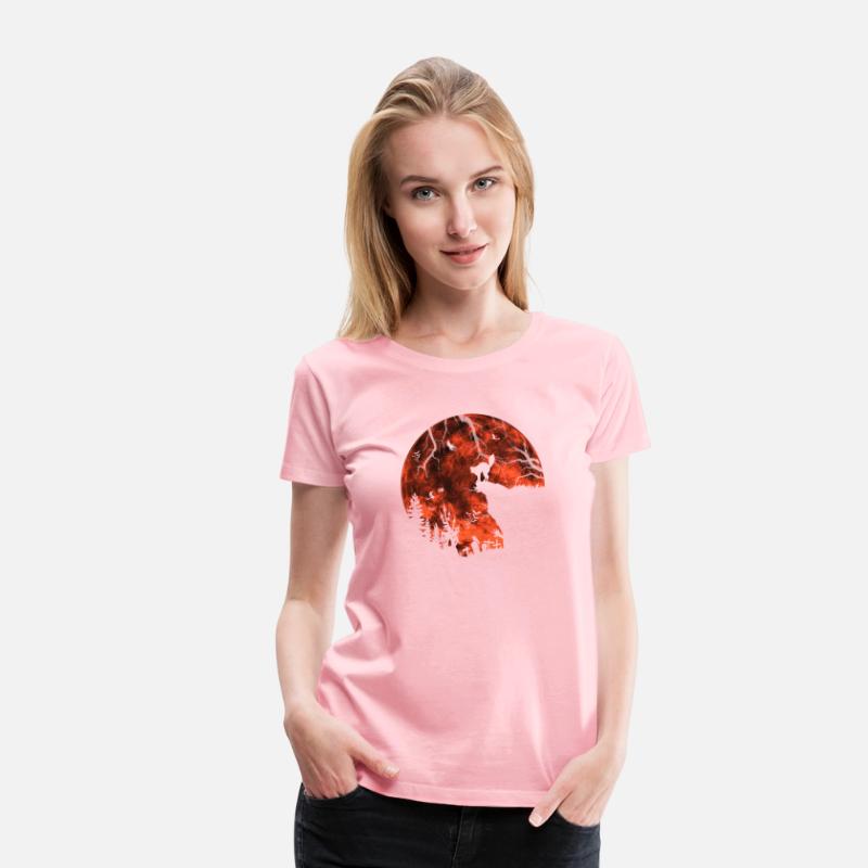 Cat Red Moon trick or treat Bats Forest Funny Hall