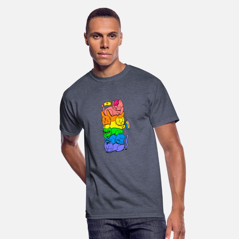 Cat Stack Rainbow Gay Pride Cute LGBT Animal Pet