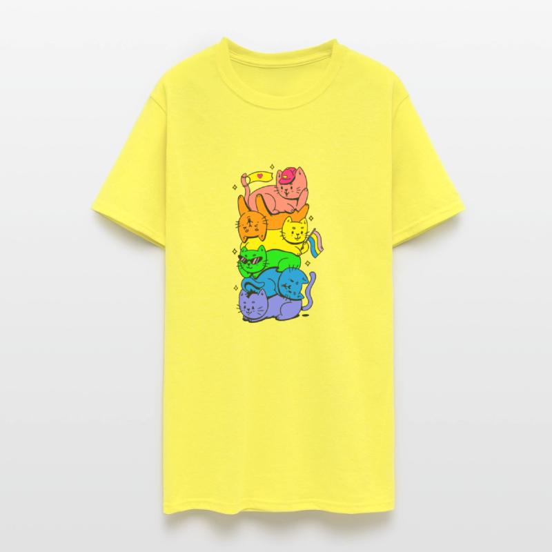 Cat Stack Rainbow Gay Pride Cute LGBT Animal Pet