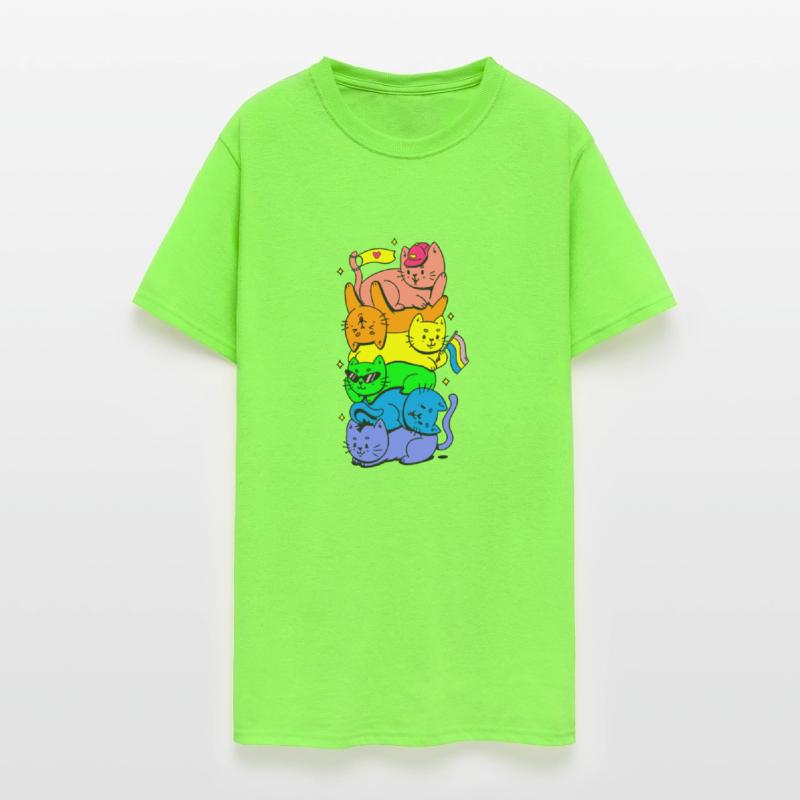Cat Stack Rainbow Gay Pride Cute LGBT Animal Pet