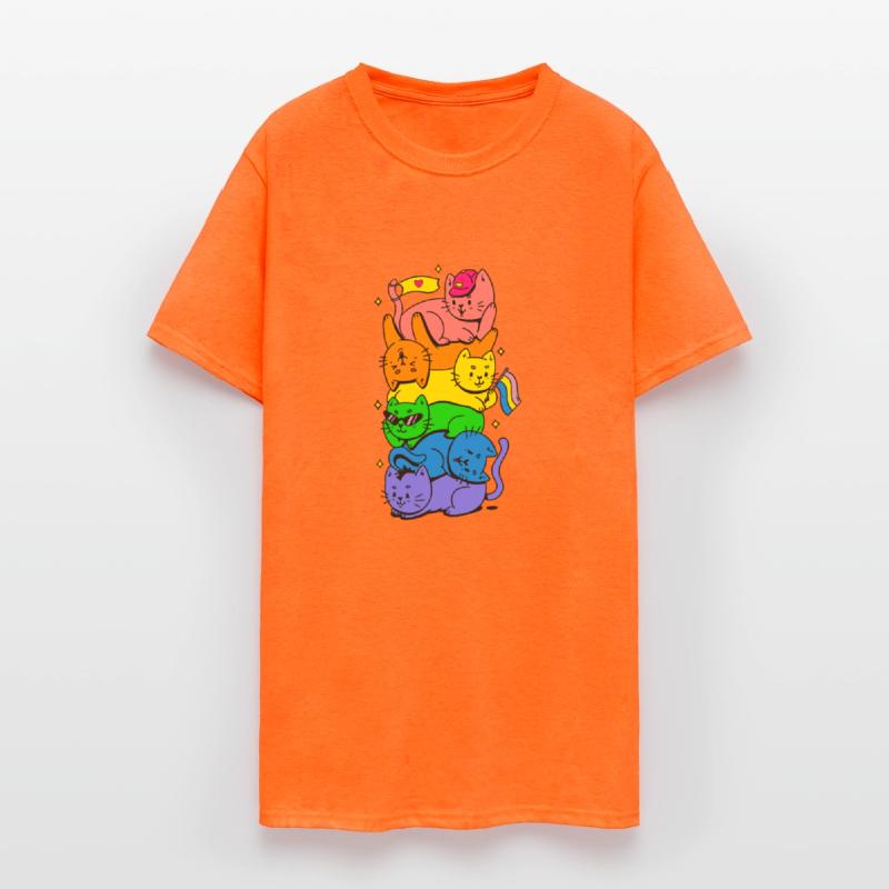 Cat Stack Rainbow Gay Pride Cute LGBT Animal Pet