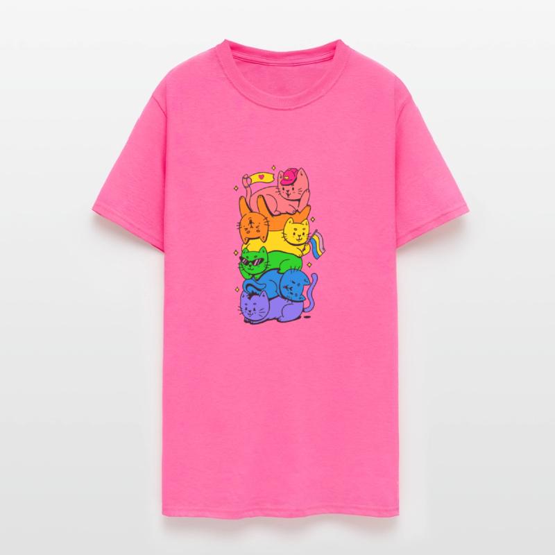 Cat Stack Rainbow Gay Pride Cute LGBT Animal Pet