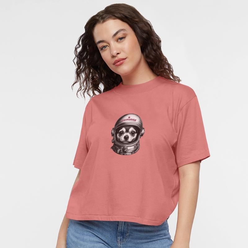 Chihuahua,Retro Soviet Space Dog traveler