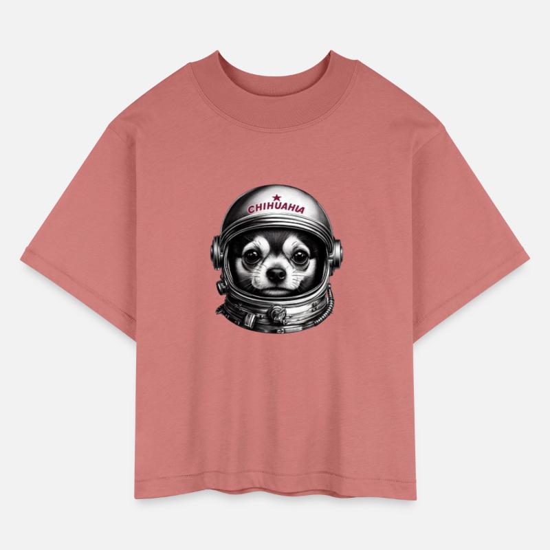 Chihuahua,Retro Soviet Space Dog traveler