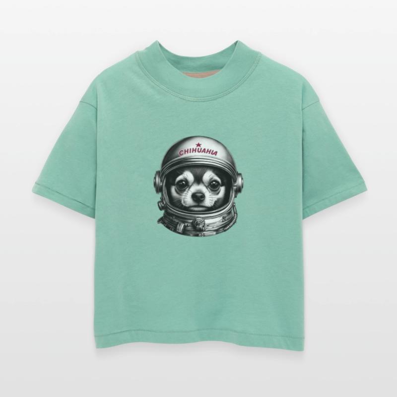 Chihuahua,Retro Soviet Space Dog traveler