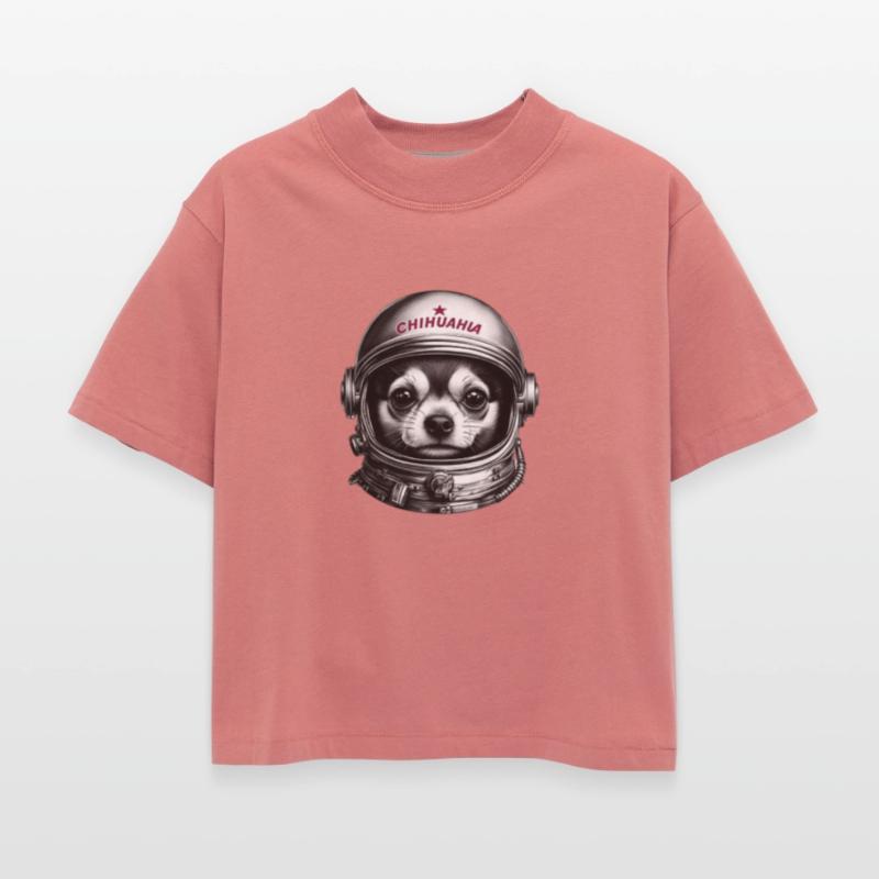 Chihuahua,Retro Soviet Space Dog traveler