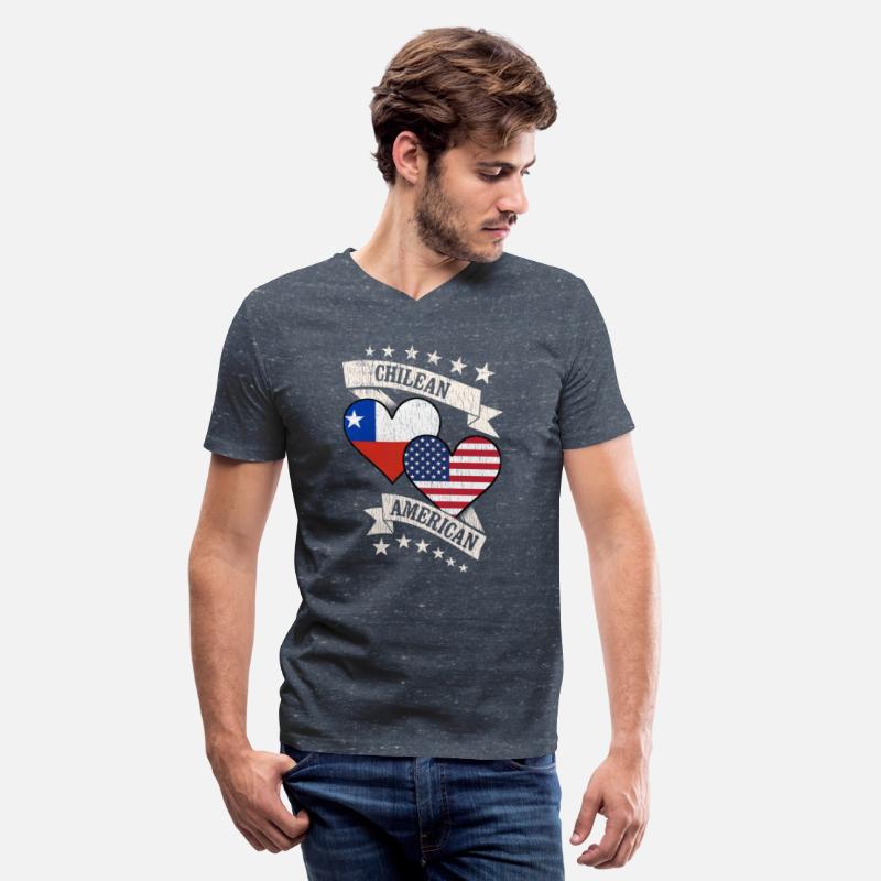 Chilean American Heart Flags Chile America