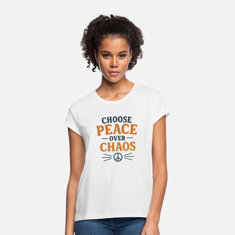 Choose Peace Not Chaos Quote Design