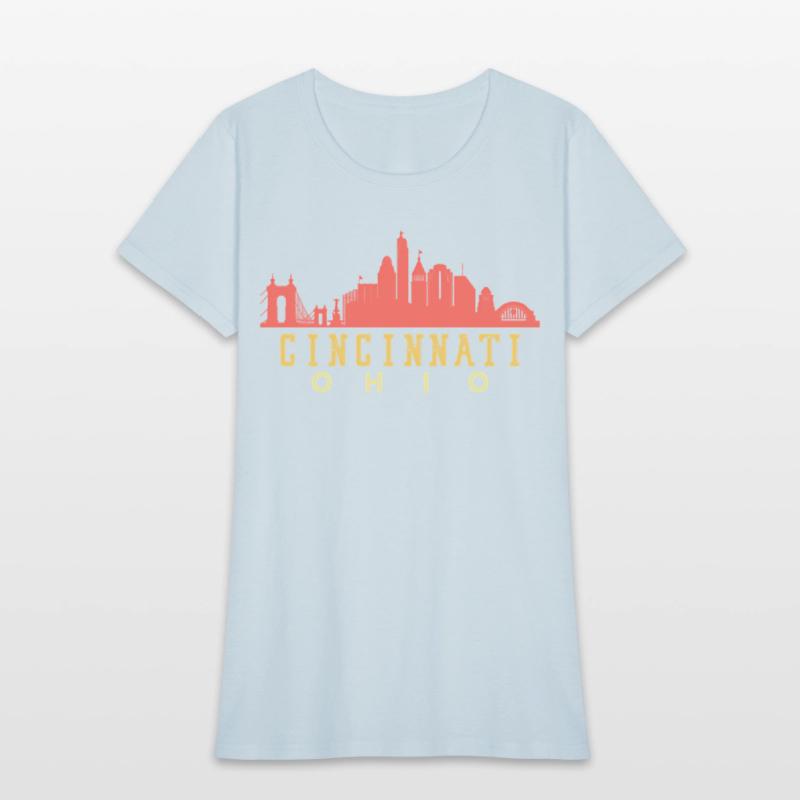 Cincinnati Ohio Downtown City yline 70S 80S