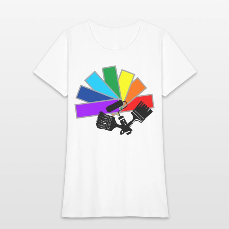 Color fan with shadow brushes and roller logo