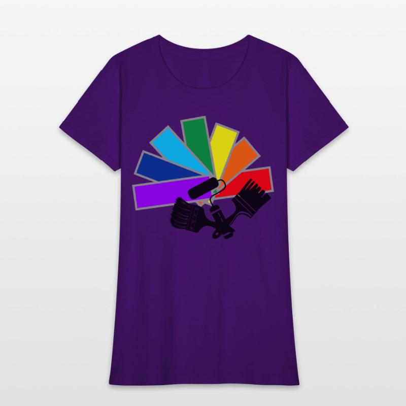 Color fan with shadow brushes and roller logo