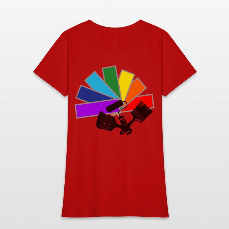 Color fan with shadow brushes and roller logo