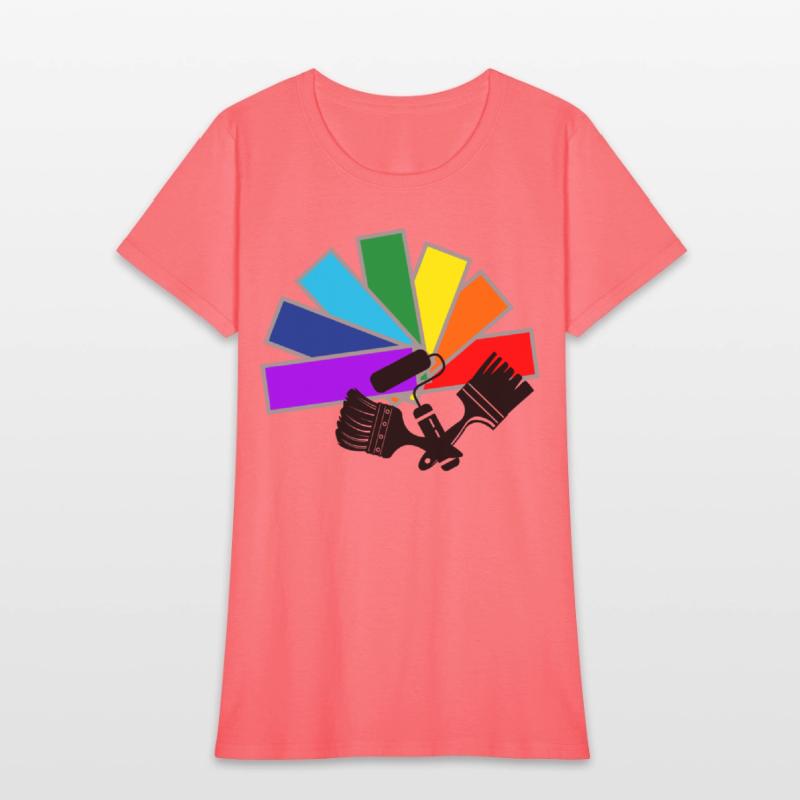 Color fan with shadow brushes and roller logo