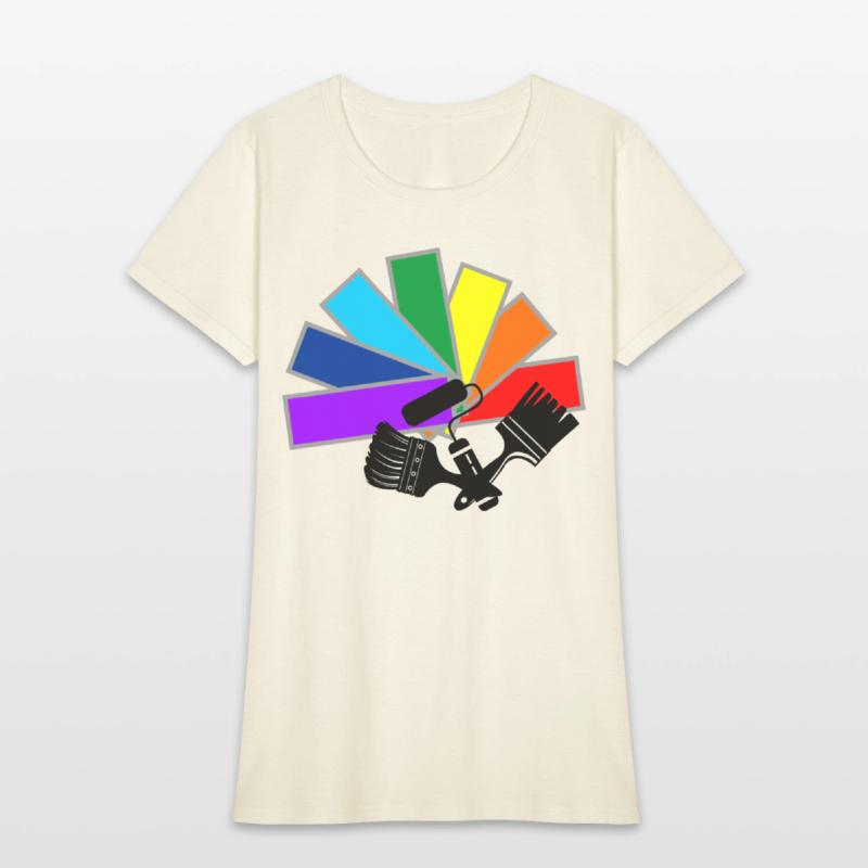 Color fan with shadow brushes and roller logo