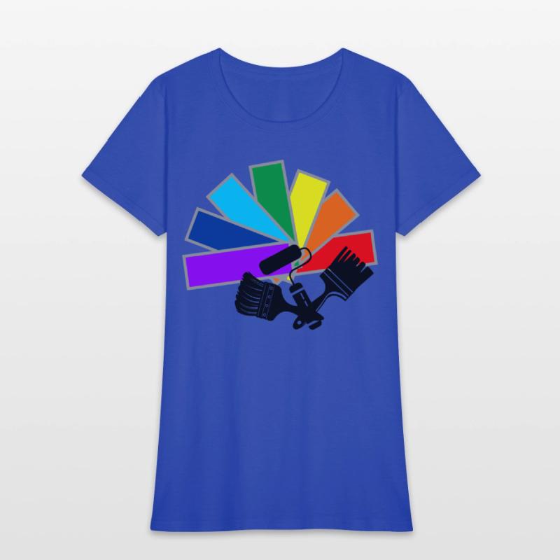 Color fan with shadow brushes and roller logo