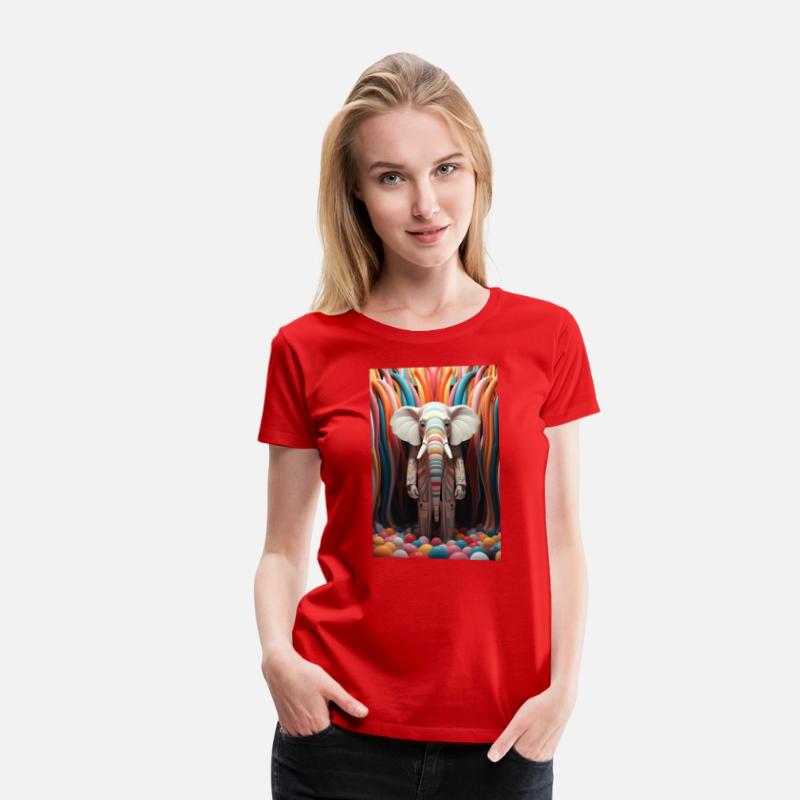 Colorful Elephant With Stripes And Balls