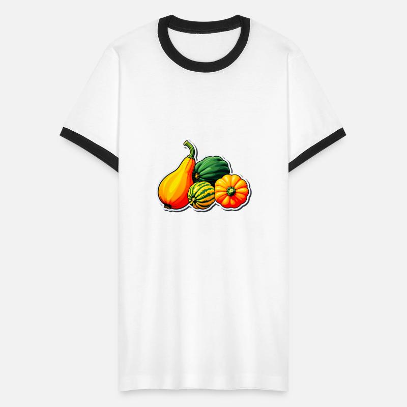 Colorful illustration of different squashes