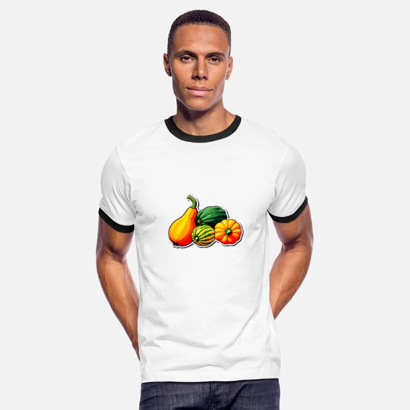 Colorful illustration of different squashes