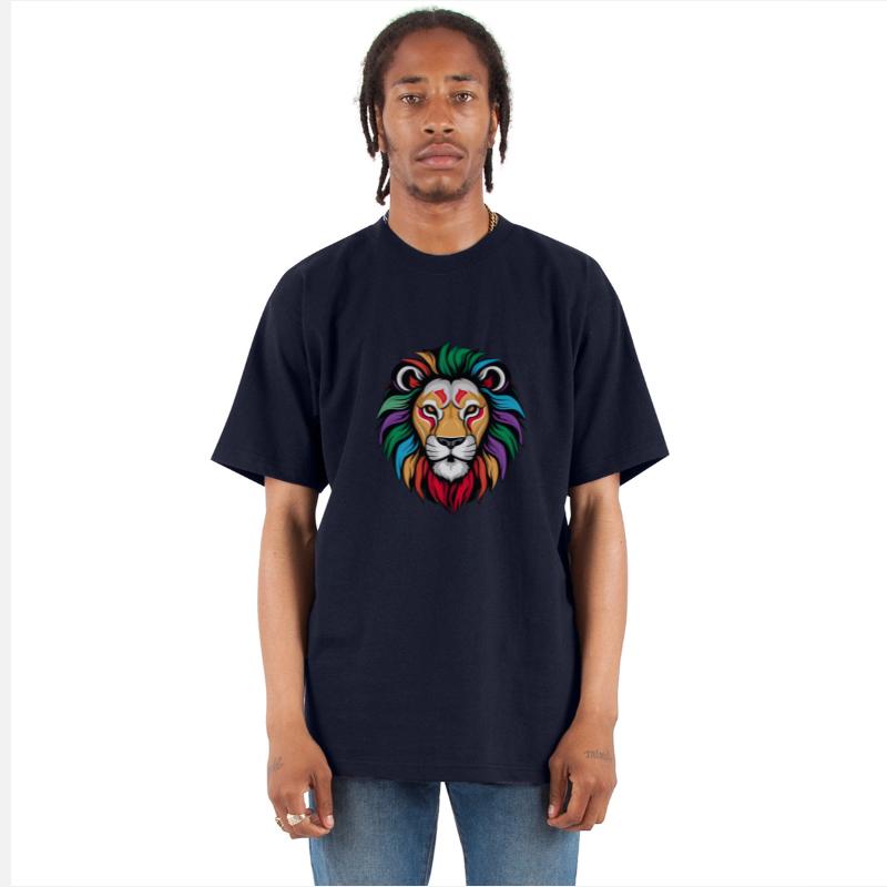 Colorful Lion Head Design