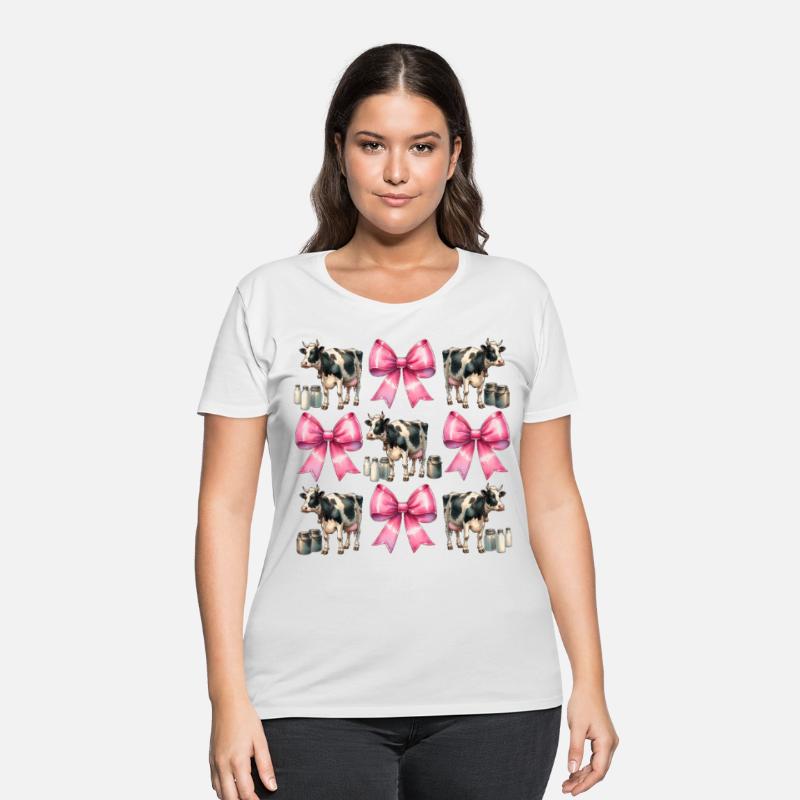 Coquette Bow Cow Farmer Milk Dairy Farmer Farming