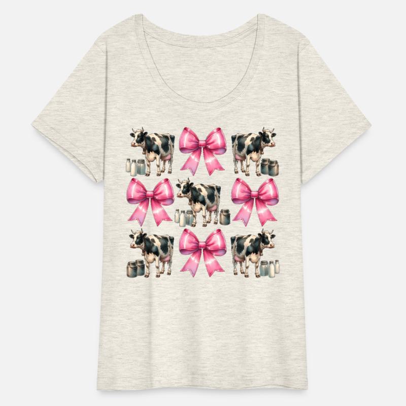 Coquette Bow Cow Farmer Milk Dairy Farmer Farming