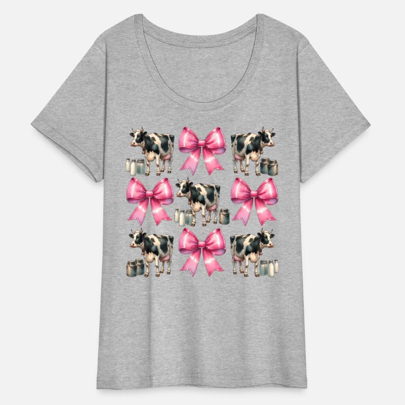 Coquette Bow Cow Farmer Milk Dairy Farmer Farming