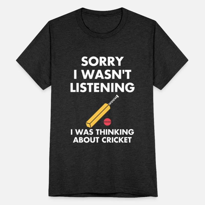 Cricket Game T-Shirt - Funny Listening - Bat