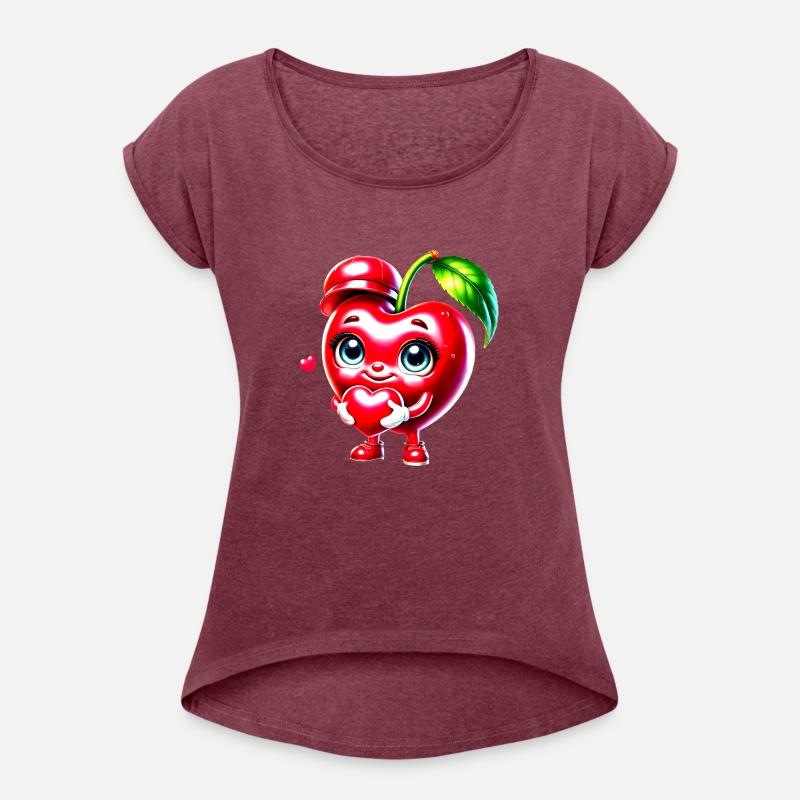 Cute Cherry Character with Heart