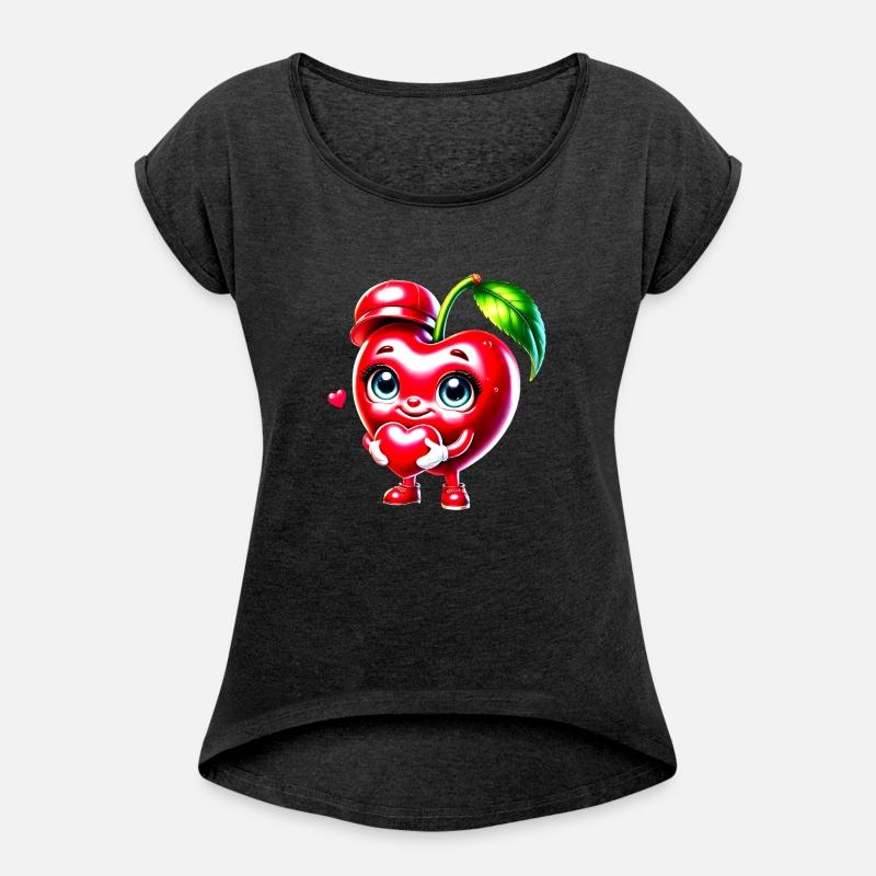 Cute Cherry Character with Heart
