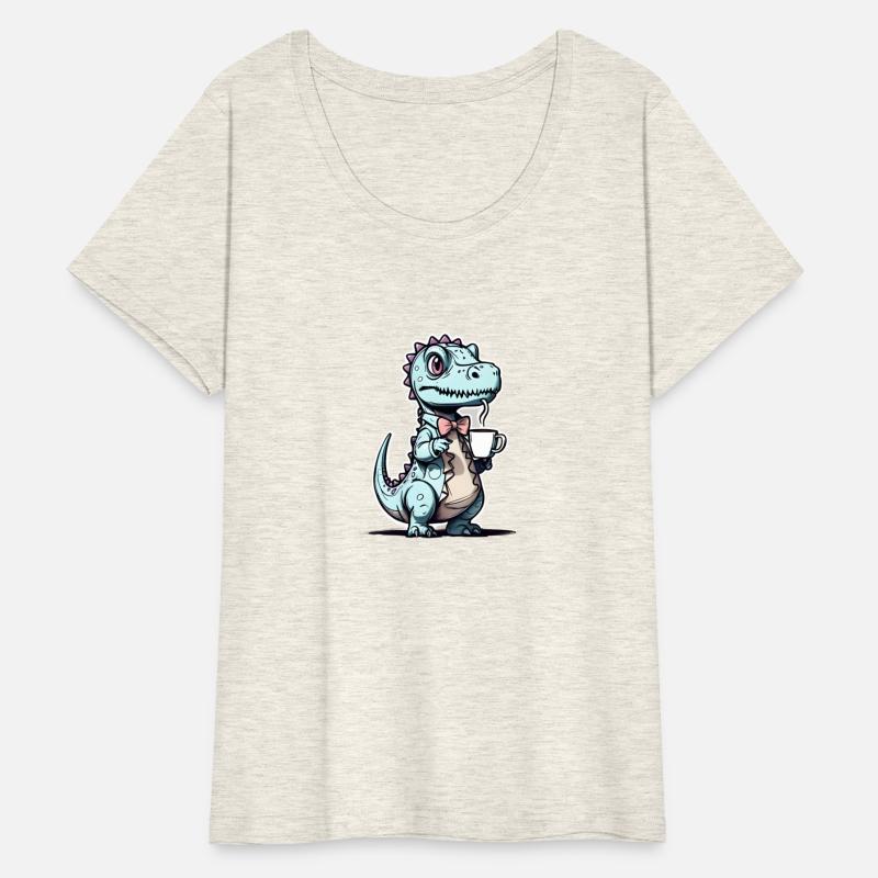 Cute Dino with Coffee